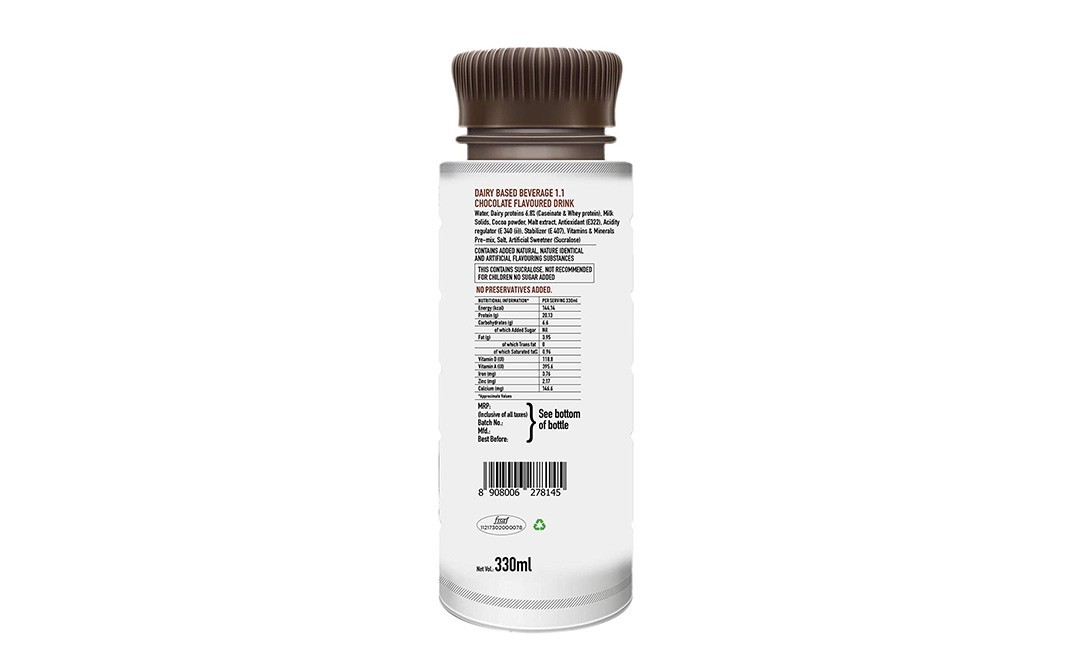 Za Go Body Buddy Protein Shake, Chocolate Flavour   Bottle  330 millilitre